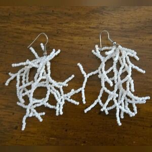 Hand crafted dangly beaded earrings